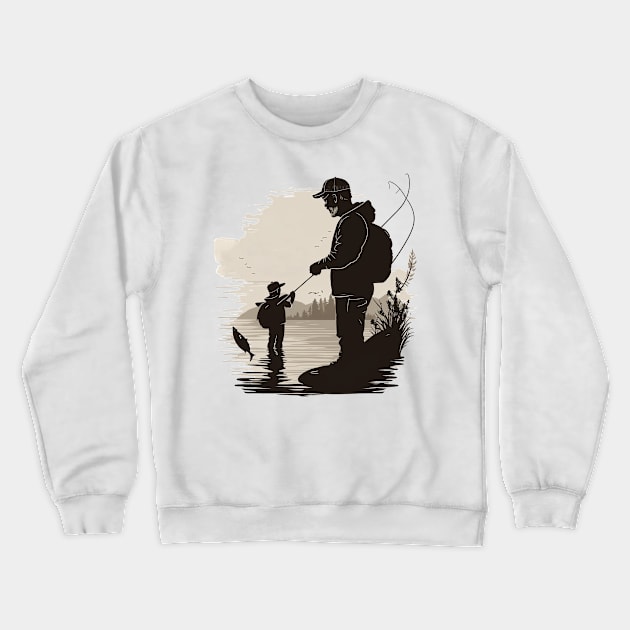 Fishing daddy t-shirt and Accessories gifts ideas for fishing lovers Crewneck Sweatshirt by MIRgallery